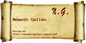 Németh Gellén névjegykártya